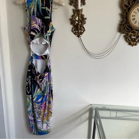 MARA HOFFMAN FLORAL CUTOUT MIDI DRESS S - Picture 7 of 12